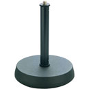 K&M 232 PIED MICRO POUR TABLE base ronde lourde avec insert anti-vibrations, hauteur 175mm, noir