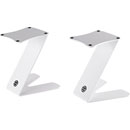 K&M 26773 SUPPORT HAUT-PARLEUR à poser, jusqu'à 3kg, 253mm, plaque 150x180mm, blanc, paire