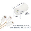 URSA FOAMIE SLEEVE MICROPHONE MOUNT Soft foam, 18 x 9mm, white (pack of 12)