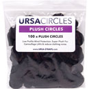URSA STRAPS PLUSH CIRCLES BONNETTE MICRO poils courts, noir (pack de 100 Circles)