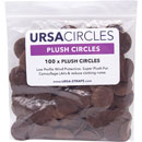 URSA STRAPS PLUSH CIRCLES BONNETTE MICRO poils courts, marron (pack de 100 Circles)