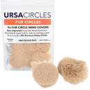 URSA FUR CIRCLES MICROPHONE COVER Long fur, beige (pack of 9 Circles/30 Stickies)