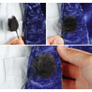 URSA STRAPS FUR CIRCLES BONNETTE MICRO poils longs, noir (pack de 9 Circles/30 Stickies)