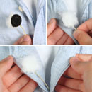 URSA STRAPS FUR CIRCLES BONNETTE MICRO poils longs, blanc (pack de 9 Circles/30 Stickies)