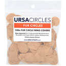 URSA FUR CIRCLES MICROPHONE COVER Long fur, beige (pack of 100 Circles)