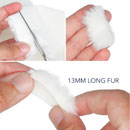 URSA STRAPS FURTANGLES BONNETTE MICRO poils longs, pièce de 30 x 15cm, blanc