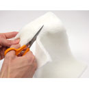 URSA STRAPS FURTANGLES BONNETTE MICRO poils longs, pièce de 30 x 15cm, blanc