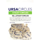 URSA STRAPS STICKY CIRCLES RUBAN ADHESIF hypoallergénique, diamètre 24mm (pack de 90)