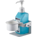 K&M 80370 PORTE DISTRIBUTEUR DESINFECTANT fixation murale/à poser, adjustable bac récup., blanc