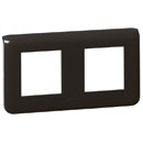LEGRAND EU-CP2B PLAQUE DE FINITION deux postes, noir