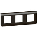 LEGRAND EU-CP3B PLAQUE DE FINITION trois postes, noir