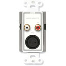 RDL D-J3 INTERFACE  AUDIO double entrée, micro/ligne, entrée 1x double RCA/1x XLR, sort.borne, blanc