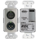 RDL DS-RN12 DANTE AUDIO INTERFACE Bi-directional, 1x2, XLR in, XLR out, mic/line, stainless steel
