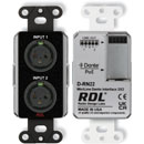 RDL DB-RN22 DANTE AUDIO INTERFACE Bi-directional, 2x2, 2x XLR in, mic/line, black