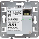 RDL EU-RN02M DANTE AUDIO INTERFACE Output, 2x XLR out, mic level, Dante in, UK/EU fitting