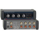 RDL EZ-MX4L MIXEUR audio, stéréo, 4x1, 10x entrée/sortie RCA, adapt.secteur