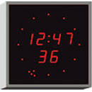 WHARTON 4900E.02.R.FP.UK HORLOGE caractères rouges 20mm, install.encastée, alim secteur