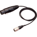 AUDIO-TECHNICA XLRW CORDON MICRO pous système HF Unipack Tx, basse impédance, XLR3F, 1500mm, noir