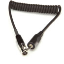SHURE WA461 CORDON TA3F VERS JACK STEREO 3PTS 3.5mm, 300mm, spiralé