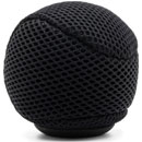 BUBBLEBEE SPACER BALL S WINDSHIELD With Long-Haired Fur Cover, 65mm diameter, 19-20mm mount, black
