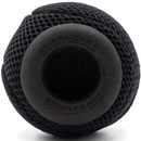 BUBBLEBEE SPACER BALL L WINDSHIELD With Long-Haired Fur Cover, 65mm diameter, 24-26mm mount, black