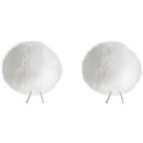 BUBBLEBEE TWIN WINDBUBBLES BONNETTE taille 2, pour micro de dia.5-8mm, pack de 2, blanc