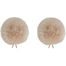 BUBBLEBEE TWIN WINDBUBBLES BONNETTE taille 3, pour micro de dia.5-9mm, pack de 2, beige