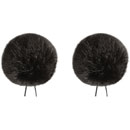 BUBBLEBEE TWIN WINDBUBBLES BONNETTE taille 4, pour micro de dia.8-13mm, pack de 2, noir