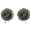 BUBBLEBEE TWIN WINDBUBBLES BONNETTE taille 4, pour micro de dia.8-13mm, pack de 2, gris