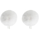 BUBBLEBEE TWIN WINDBUBBLES BONNETTE taille 4, pour micro de dia.8-13mm, pack de 2, blanc