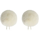 BUBBLEBEE TWIN WINDBUBBLES BONNETTE taille 4, pour micro de dia.8-13mm, pack de 2, blanc cassé