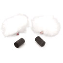 RYCOTE 065503 WINDJAMMER BONNETTE FOURRURE pour micro-cravate, blanc, pack de 2