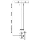 GENELEC 8000-442W SUPPORT HAUT-PARLEUR plafond, réglable 400-600mm, passe-câble, blanc