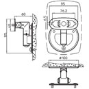 GENELEC 8000-422B SUPPORT HAUT-PARLEUR mural, pan/tilt, noir