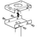 GENELEC 8000-444B SUPPORT HAUT-PARLEUR plafond, réglable 700-1200mm, passe-câble, noir