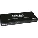 MUXLAB 500430 HDMI SWITCHER 4x1, 4K, HDCP 1.3, couleur 12 bit, audio HD, optique, s/pdif, 3.5mm