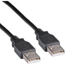 CORDON USB2.0 fiche A - fiche A , 1m, noir