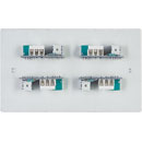 CLOUD RSL-6X4W REMOTE CONTROL PLATE Level and source, 4-zone, for UK backbox, white