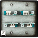 CLOUD RSL-6X4AB REMOTE CONTROL PLATE Level and source, 4-zone, for US backbox, black