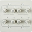 CLOUD RSL-6X4AW REMOTE CONTROL PLATE Level and source, 4-zone, for US backbox, white