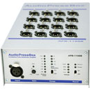 AUDIOPRESSBOX APB-116 SB SPLITTER DE CONF.actif, boîte de scène, 1x e.ligne, 12x s.micro/ligne, accu