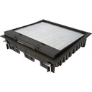 AUDIOPRESSBOX APB-008 FB-EX EXTENS.SPLITTER Floorbox 2x e.unité comm., 2x 4 sort.micro/ligne, argent