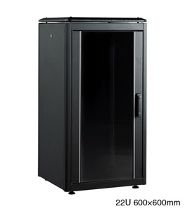 LANDE ES3626622/B-L ARMOIRE RACK 22U, larg.600, prof.600, noir, assemblée