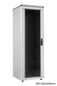 LANDE ES3626636/G-L ARMOIRE RACK 36U, larg.600, prof.600, gris, assemblée