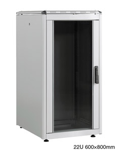 LANDE ES3626822/G-L ARMOIRE RACK 22U, larg.600, prof.800, gris, assemblée