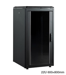 LANDE ES3626822/B-L ARMOIRE RACK 22U, larg.600, prof.800, noir, assemblée