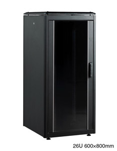 LANDE ES3626826/B-L ARMOIRE RACK 26U, larg.600, prof.800, noir, assemblée