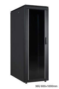 LANDE ES3626136/B-L ARMOIRE RACK 36U, larg.600, prof.1000, noir, assemblée