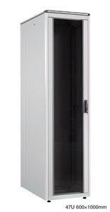 LANDE ES3626147/G-L ARMOIRE RACK 47U, larg.600, prof.1000, gris, assemblée