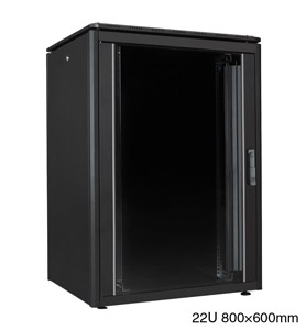 LANDE ES3628622/B-L ARMOIRE RACK 22U, larg.800, prof.600, noir, assemblée